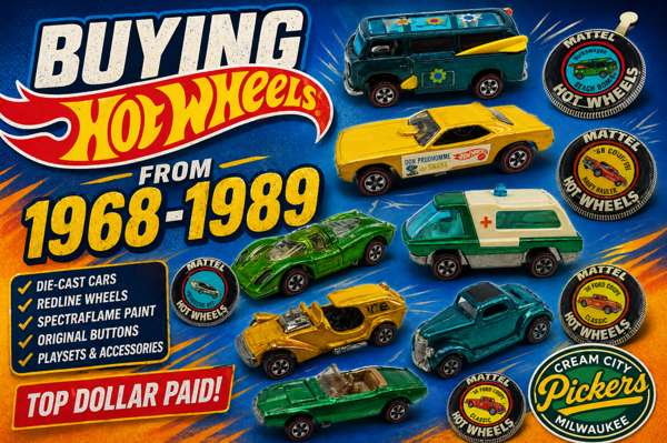 Vintage Hot Wheels redline cars buyer in Milwaukee Wisconsin diecast toys